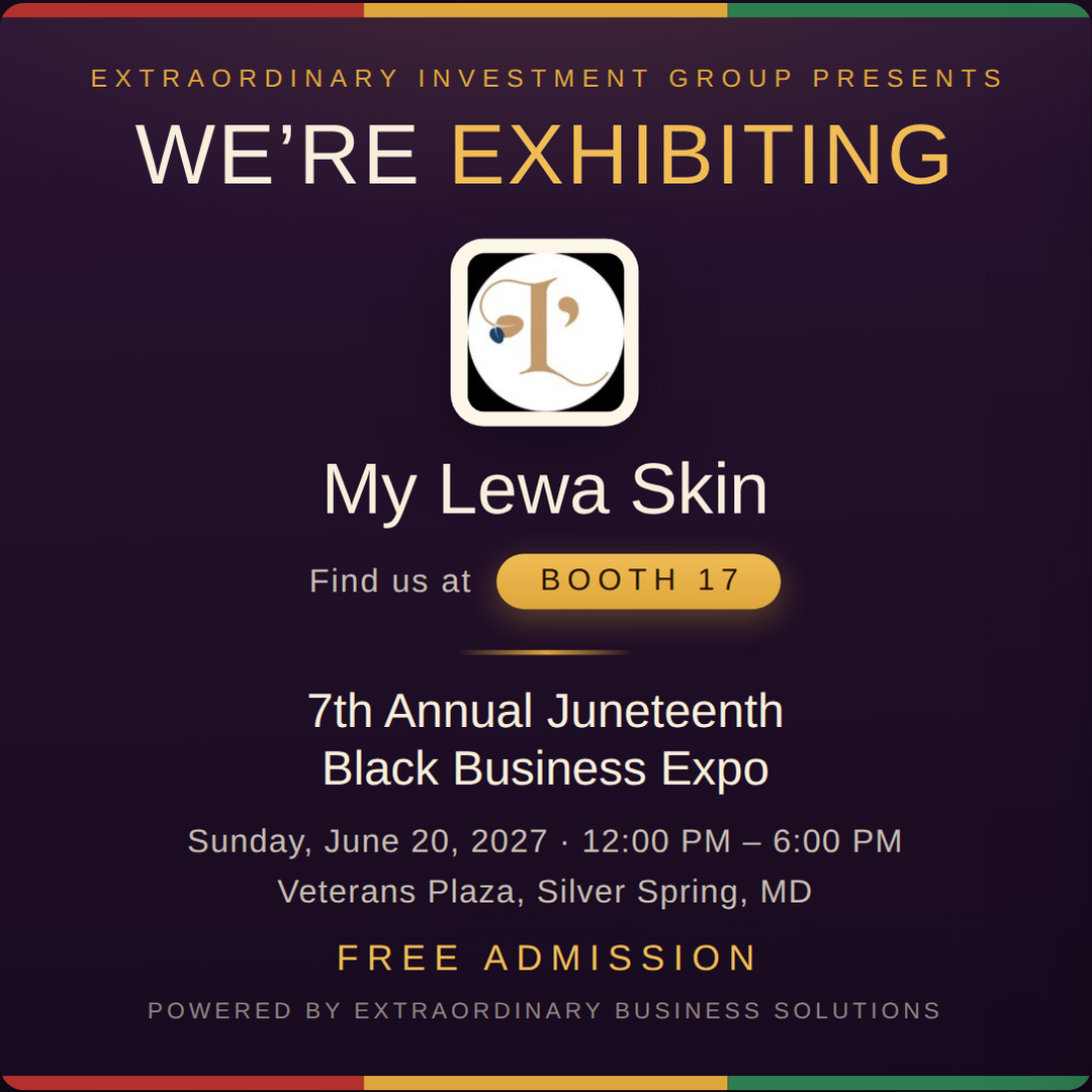 Square social post graphic announcing My Lewa Skin at Booth 17